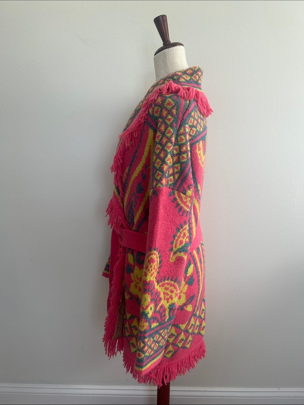 Hale Bob Bright Pink Alessandra Cardigan Size Large EUC - Picture 5 of 8